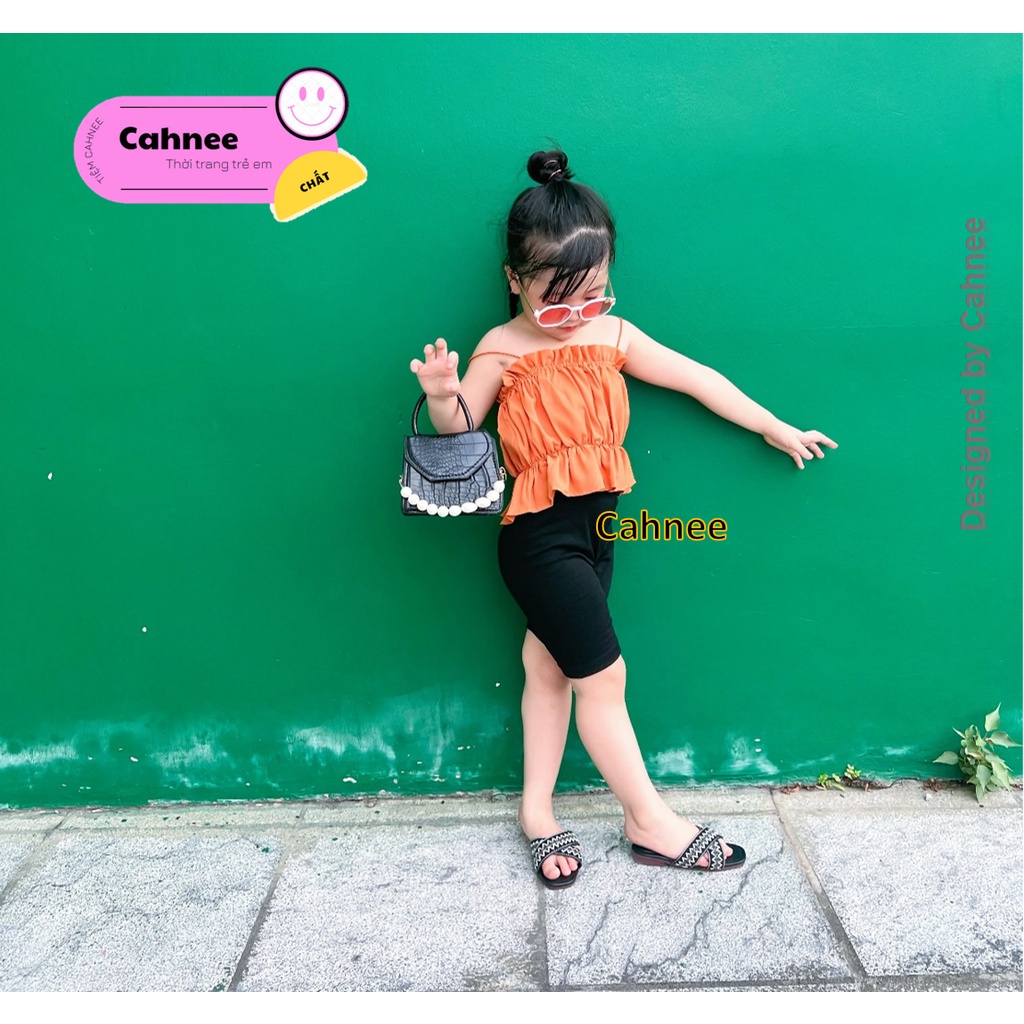 Áo Croptop Cộc Tay Cho Bé Gái
