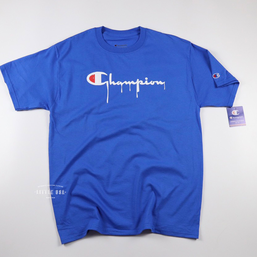 Áo Thun Champion® Tagless Drip Logo Tee (Tan Chãy) - Unisex Nam Nữ