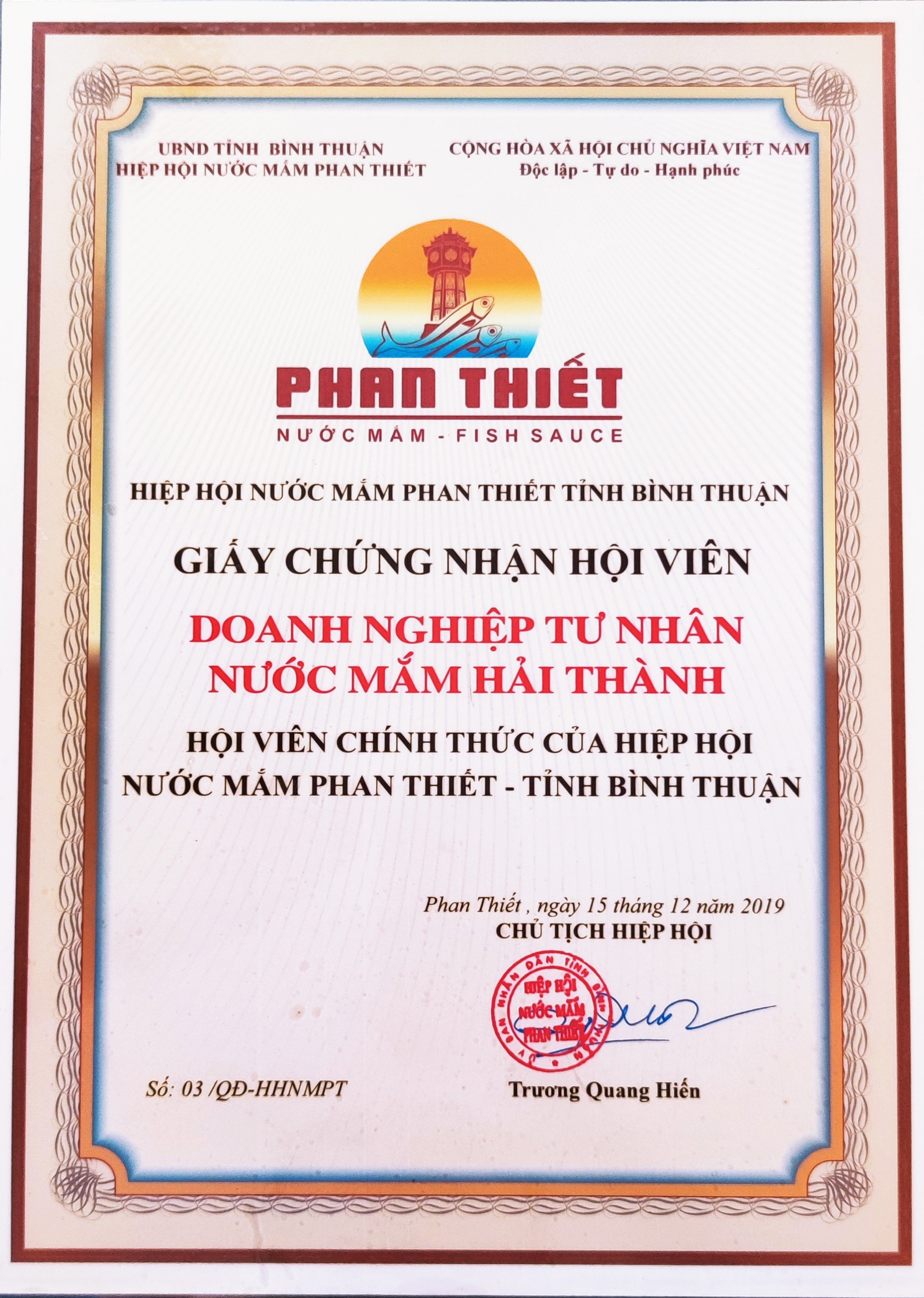 [Hộp 6 CHAI 35A]Nước mắm truyền thống Hải Thành Phan Thiết