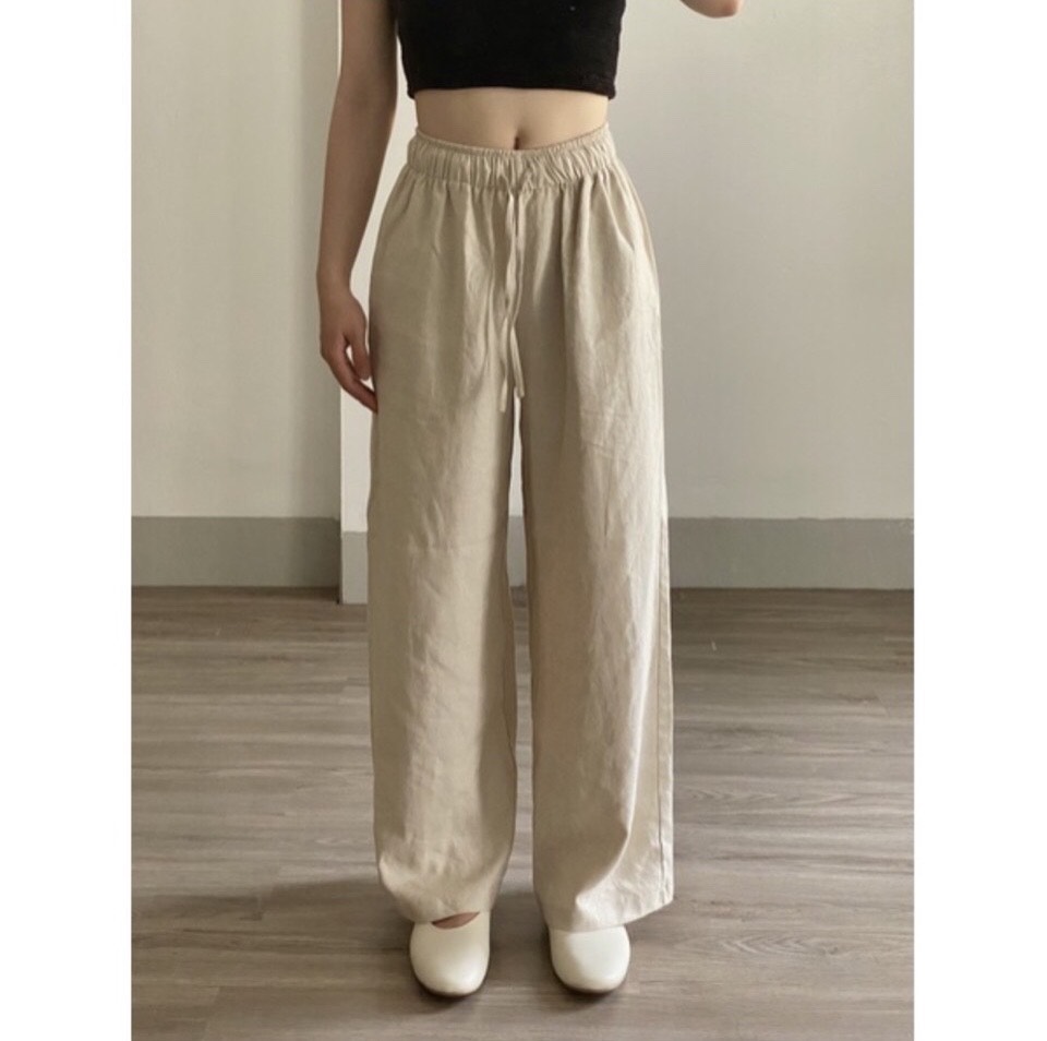 [6 SIZE 45-75KG TÙY CHIỀU CAO] QUẦN LINEN LỤA ỐNG SUÔNG HOT TREND NỮ THỜI TRANG ĐI CHƠI ĐI LÀM