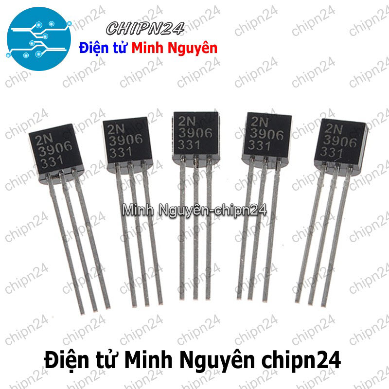 [25 con] (KT1) Transistor 2N3906 TO-92 PNP 200mA 40V (N3906 3906) - HH000655