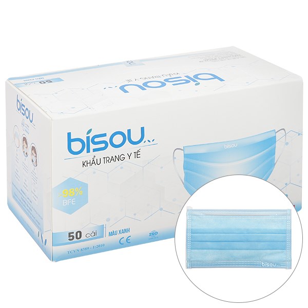 Khẩu trang y tế BISOU 4 lớp (50 cái)