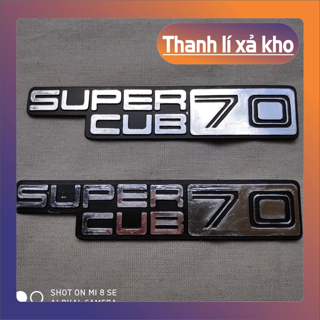 [HOÀI NIỆM CŨ] BỘ TEM TRANG TRÍ XE MÁY TEM LOGO SUPER CUB 70, CHẤT LIỆU NHỰA CỨNG KEO DÁN CHẮC CHẮN ÍT BONG TRÓC