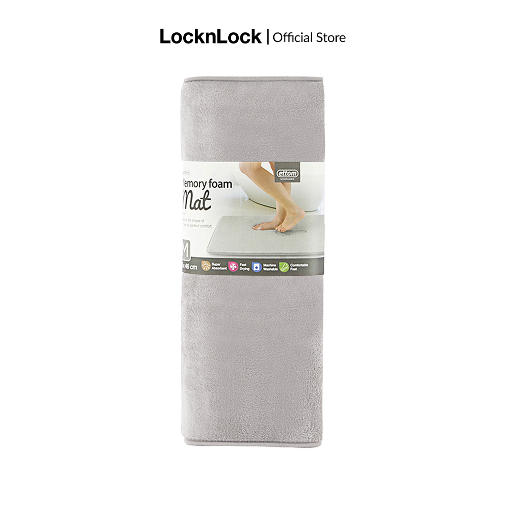 [VOUCHER LIVE 20%] Thảm chùi chân Memory Foam nhãn hiệu Lock&Lock kiểu Basic cỡ M 460x700x15mm - MAT513