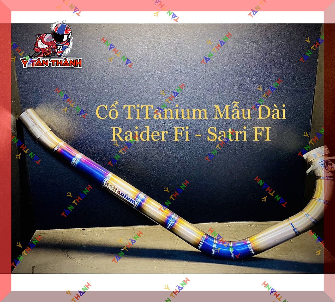 Cổ pô titan satria raider Fi mẫu dài MS 07