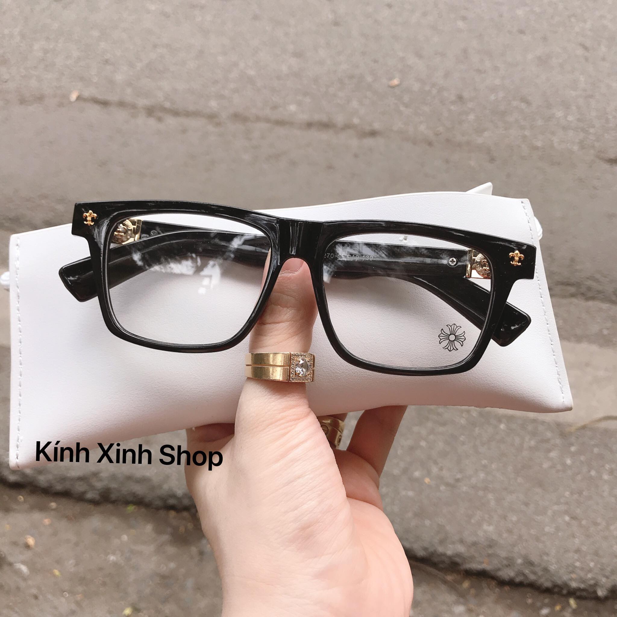 Kính gọng Mắt vuông Hồng Kong cao cấp (ĐEN) - CH2270