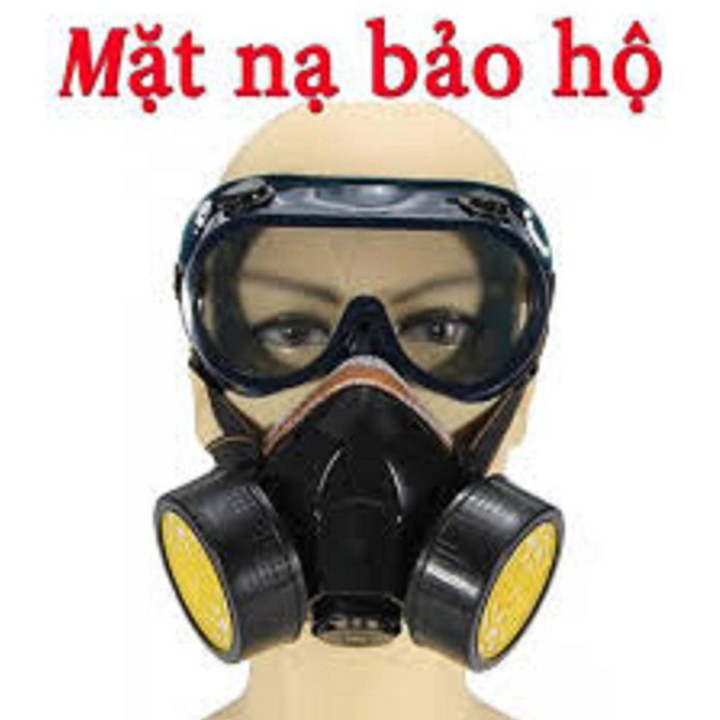 Mặt nạ lọc độc, chống độc, phun sơn 2 Pin lọc + Kính