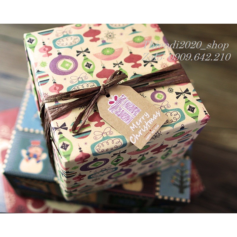 NOV22-NOV23-Tem treo giấy NOEL (tặng kèm dây ribbon)