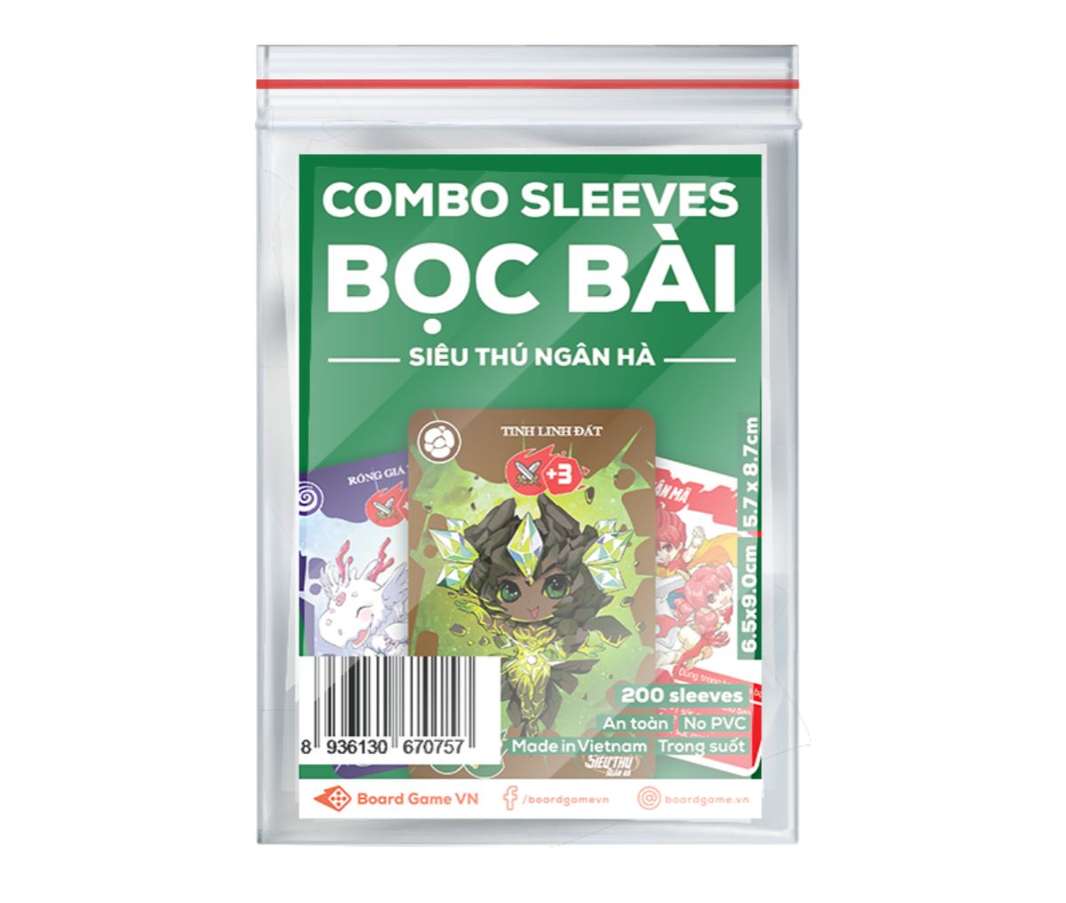 Sleeves bọc bài trọn bộ board game Lớp học Mật ngữ - Siêu Thú Ngân Hà