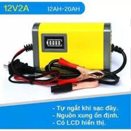 Máy Sạc Bình Ắc Quy Tự Động Cho Xe Máy (12V 2A)