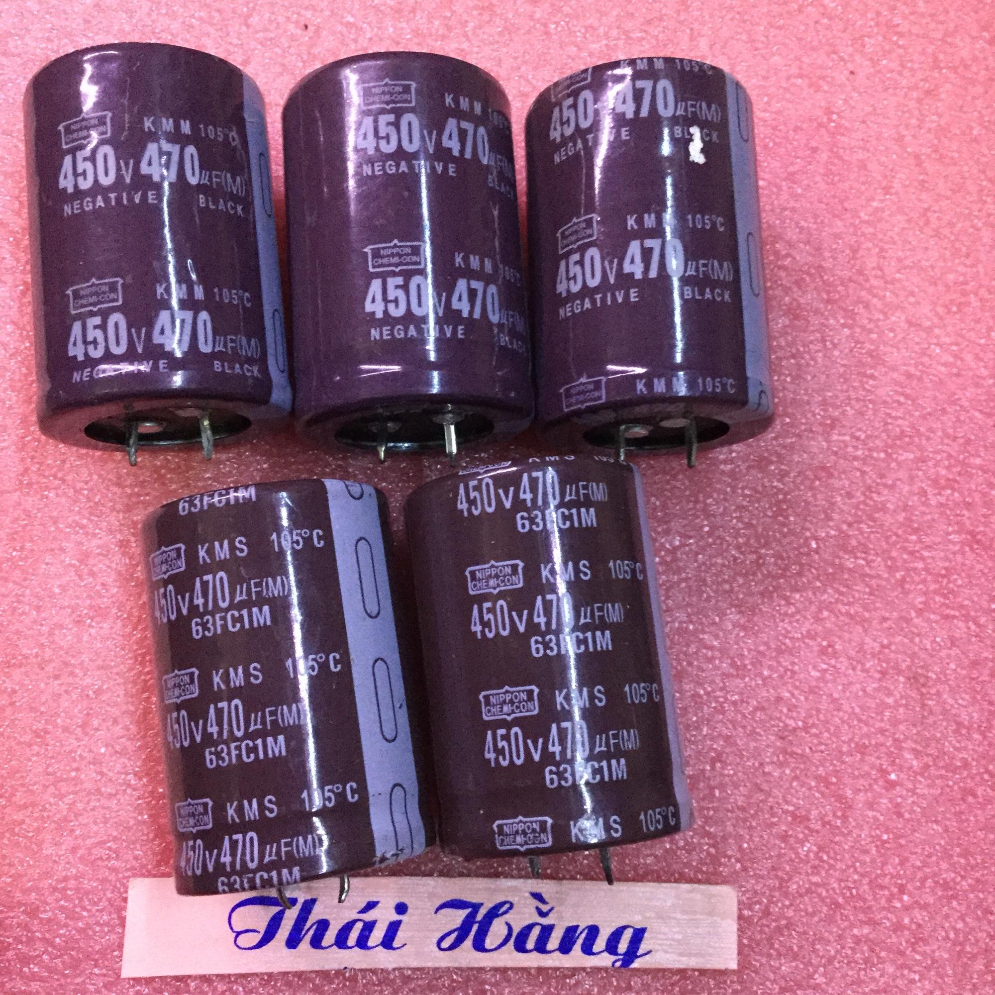 Tụ lọc nguồn 470 M/450 v ( giá 2 chiếc )