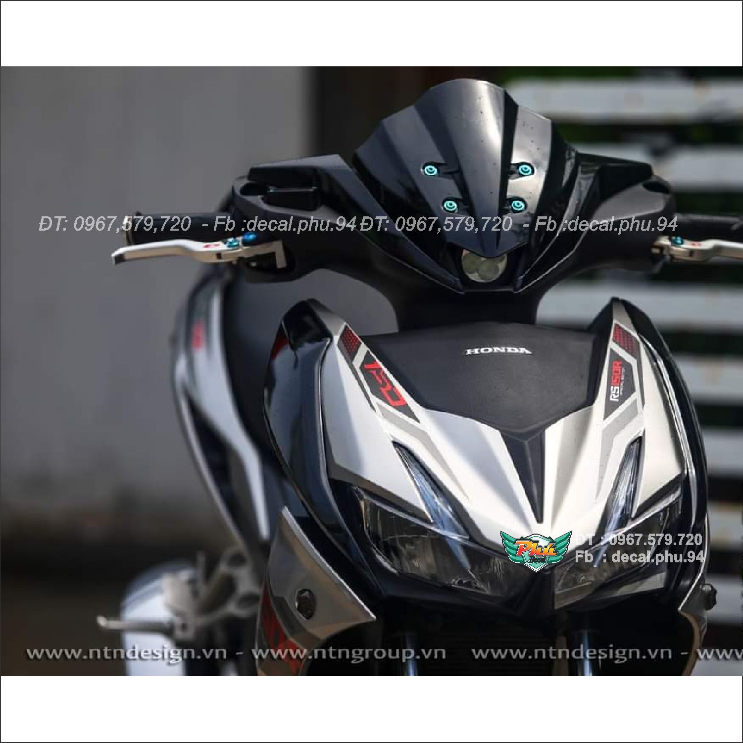 Tem rời xe Winner X bạc đen Rs (l)