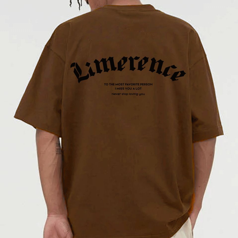 Áo thun form rộng LIMERENCE - Basic logo cotton cao cấp co giãn, dày dặn Local Brand