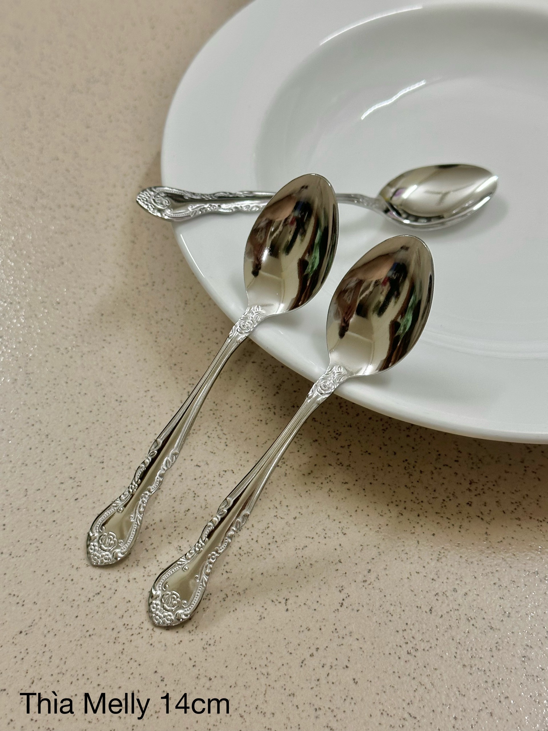 Set Thìa, Dĩa ăn inox Melly Echo Metal (Made in Japan)
