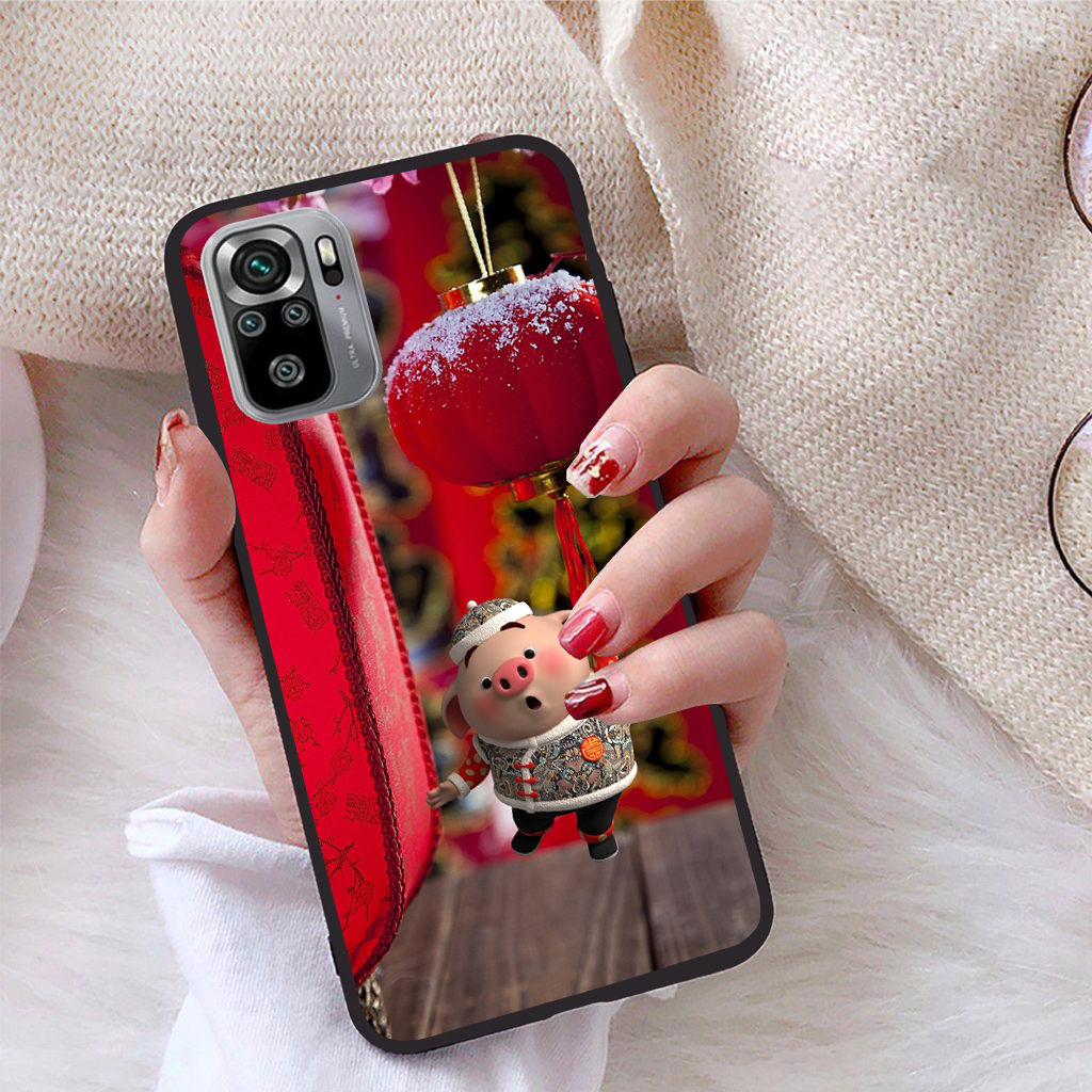 Ốp lưng Xiaomi Redmi Note 10S viền dẻo TPU BST Pig Cute