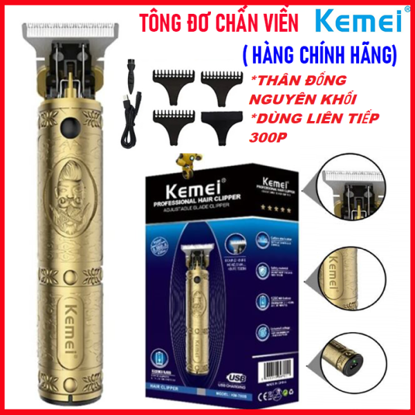 [Hàng Chính Hãng] Tăng đơ, tông đơ cắt tóc Kemei Km 700B chuyên nghiệp kiêm chấn viền, bấm viền, cạo viền người lớn, trẻ em không dây( tong do cat toc)