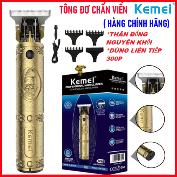 [Hàng Chính Hãng] Tăng đơ, tông đơ cắt tóc Kemei Km 700B chuyên nghiệp kiêm chấn viền, bấm viền, cạo viền người lớn, trẻ em không dây( tong do cat toc) nhập khẩu