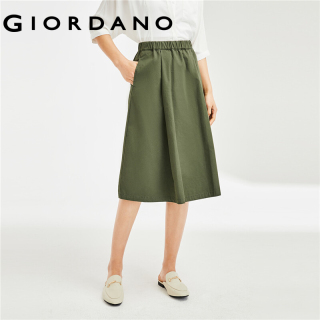 Chân váy nữ eo chun thoải mái thiết kế xếp ly chất cotton thoải mái màu thumbnail