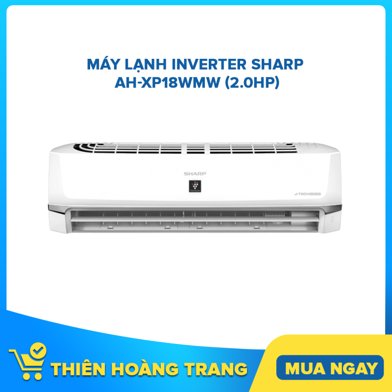 Máy lạnh Sharp Inverter 2 HP AH-XP18WMW - Tặng Bộ Nồi Sharp PR-J03