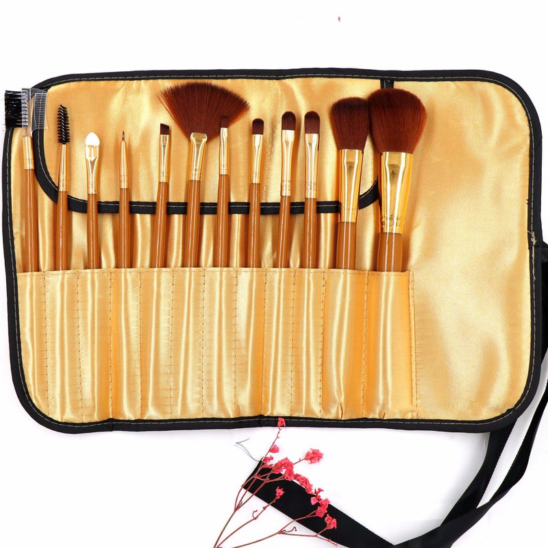 Set makeup, professional makeup brush included holster (multi-color) include brushes brush eyeshadow brush eye brush fan coating powder brush foundation cream highlight shading nose drawing eyebrow trim eyelid canopy eyeshadow plend eyeshadow brush blush