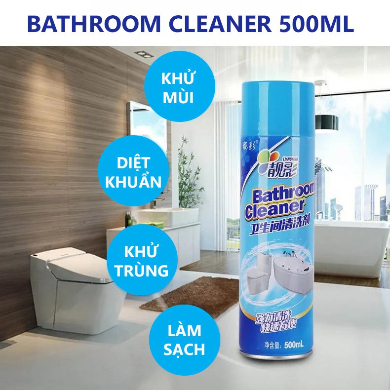 Bình xịt tẩy rửa vệ sinh nhà tắm bọt tuyết Bathroom Cleaner 500ML
