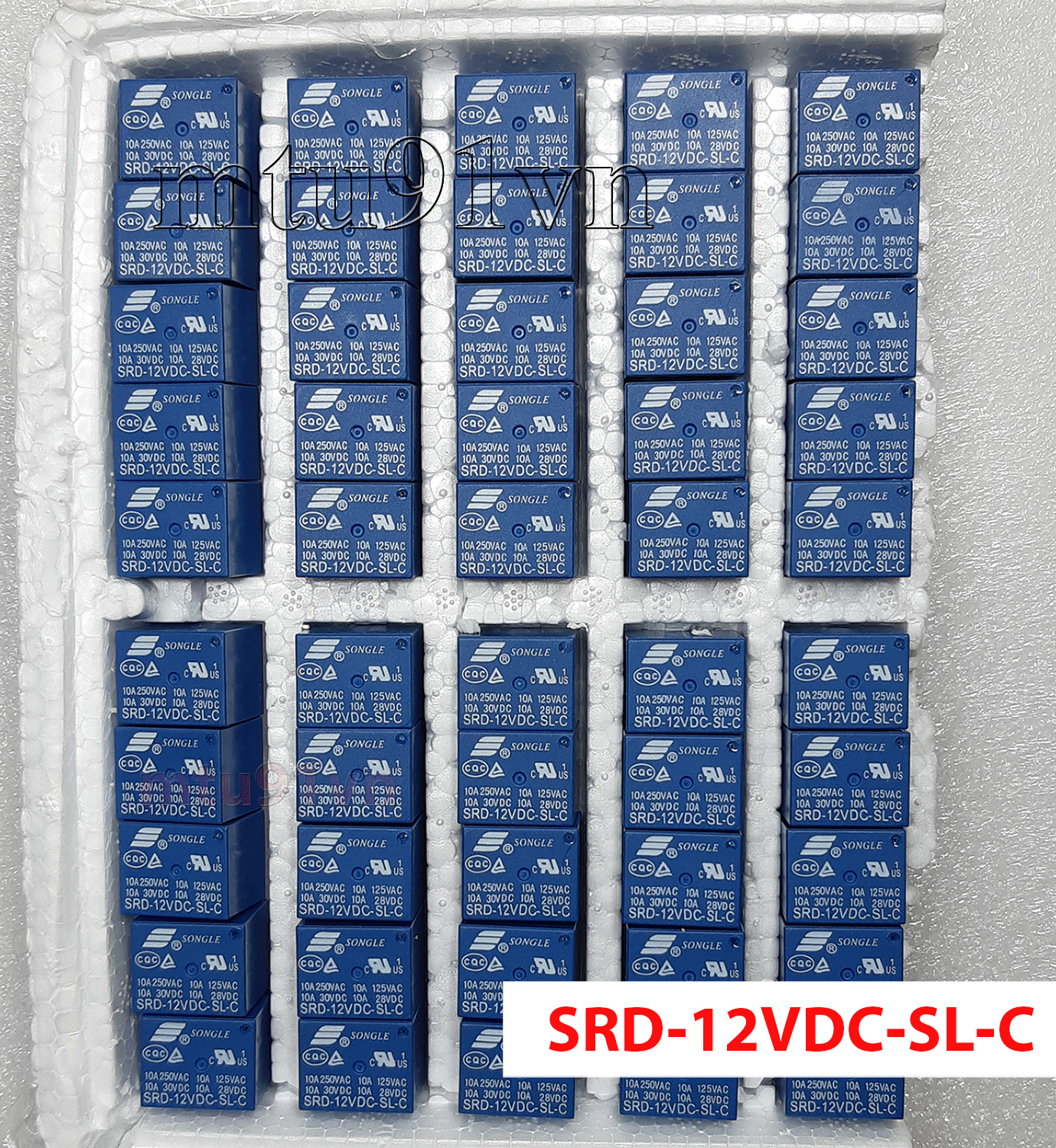 combo 10 - 20 chiếc - Relay 12V 5 chân Songle - SRD-12VDC-SL-C (Role loại Tốt)