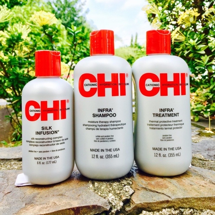 Bộ dưỡng tóc CHI Infra cho tóc khô và hư tổn 355mlx2 + 177ml