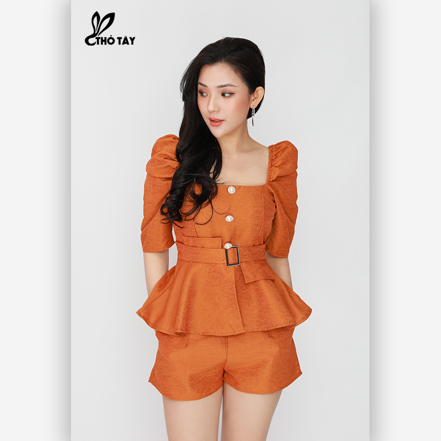 Set Bộ Nữ Áo Kiểu Peplum - THỎ TÂY S305B49