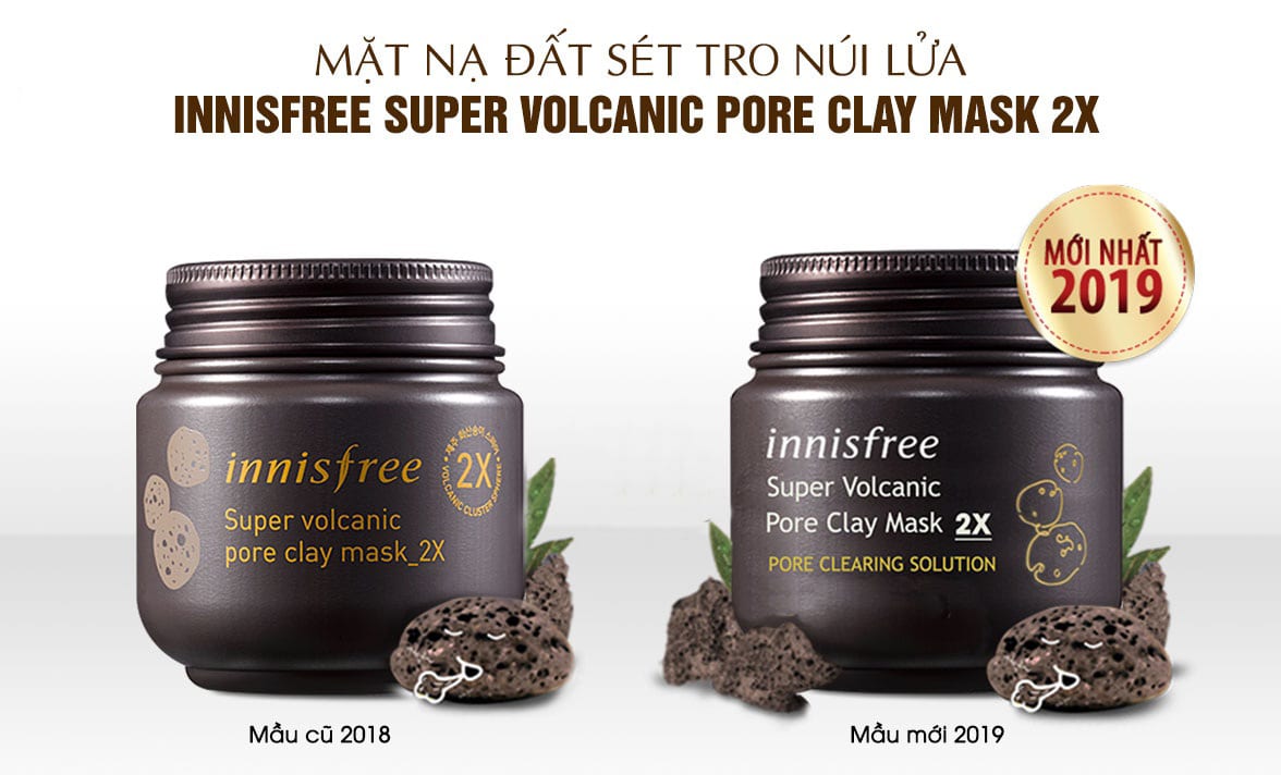 Mặt nạ đất sét Innisfree SUPER VOLCANIC PORE CLAY MASK 2X