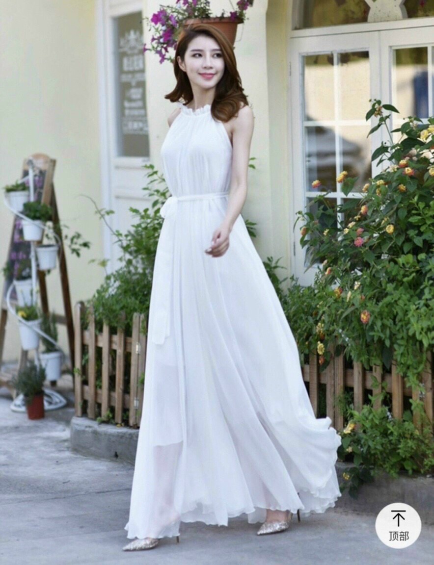 Đầm suông cổ yếm thắt nơ eo-TD#damnu