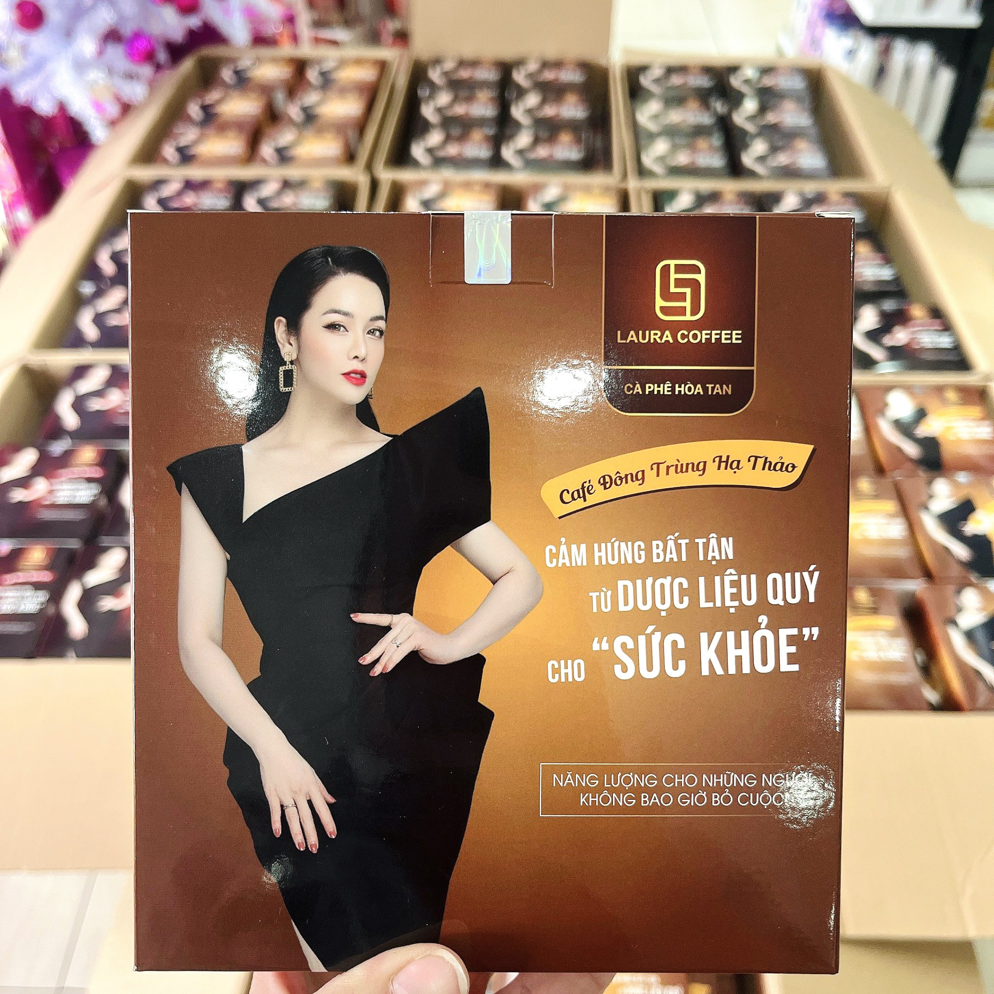 [Chính Hãng] Cà phê nấm linh chi Laura Sunshine (Hộp/10 gói)