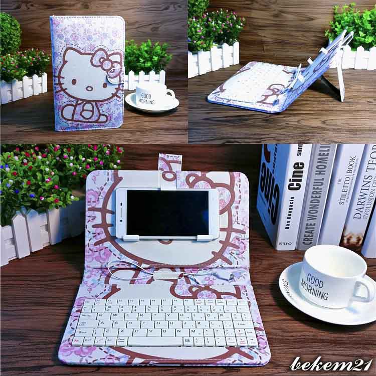 Bàn Phím Cơ Điện Thoại | Top bán chạy Lazada Shopee Sendo Tiki 30 bao da bàn phím cho điện thoại 4-7in hình hell0 kjtty hoa
