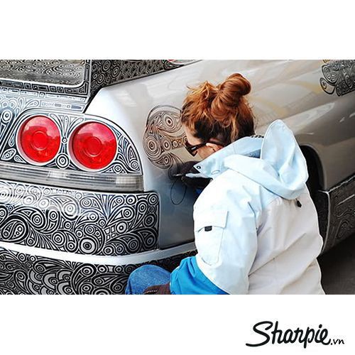 Bút lông dầu Sharpie Fine Point Black - Màu đen