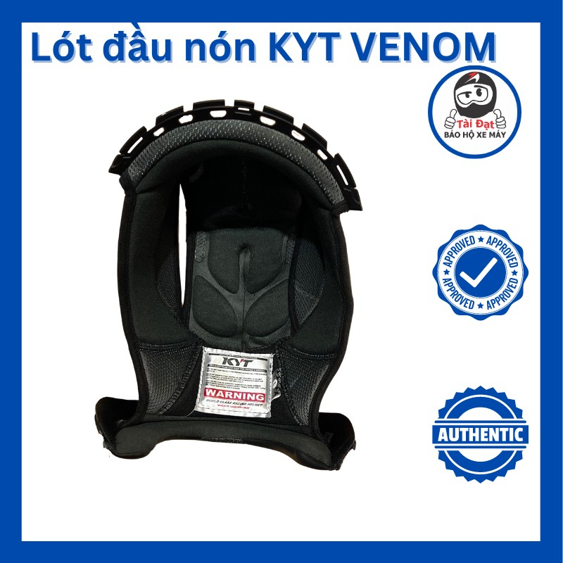 Phụ kiện mút lót kyt venom 3/4 chính hãng thay thế dành cho nón mũ bảo hiểm kyt venom 3/4
