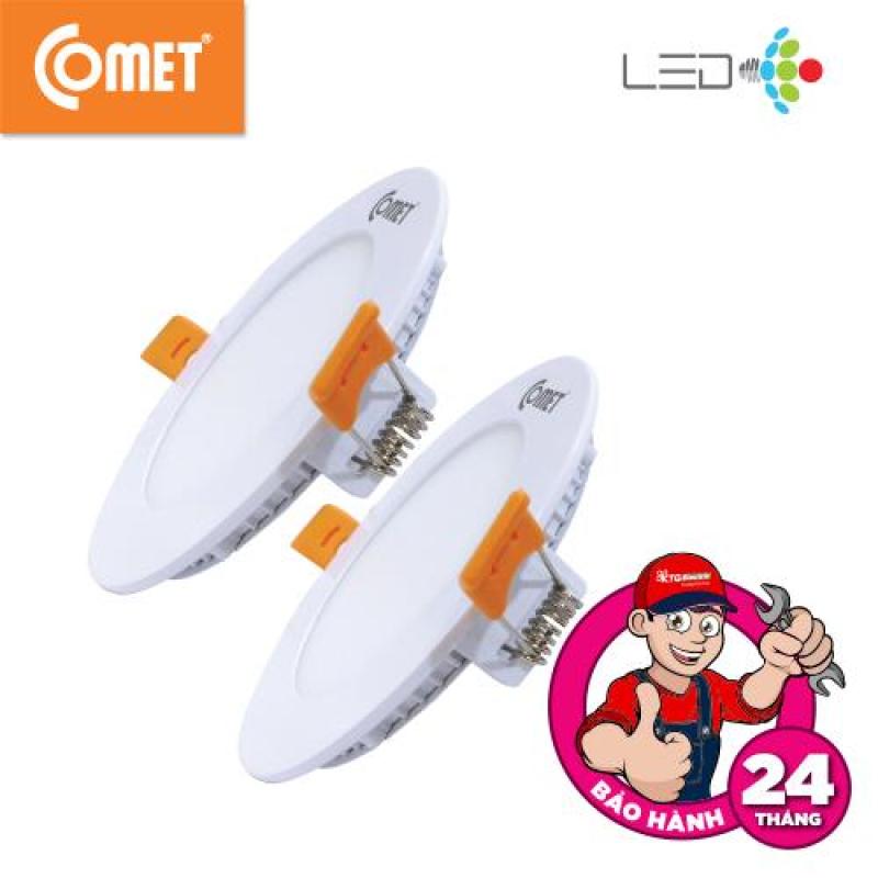 Bộ 02 Đèn Led Siêu Mỏng Âm Trần Tròn Comet CP111S-9, công suất 9W