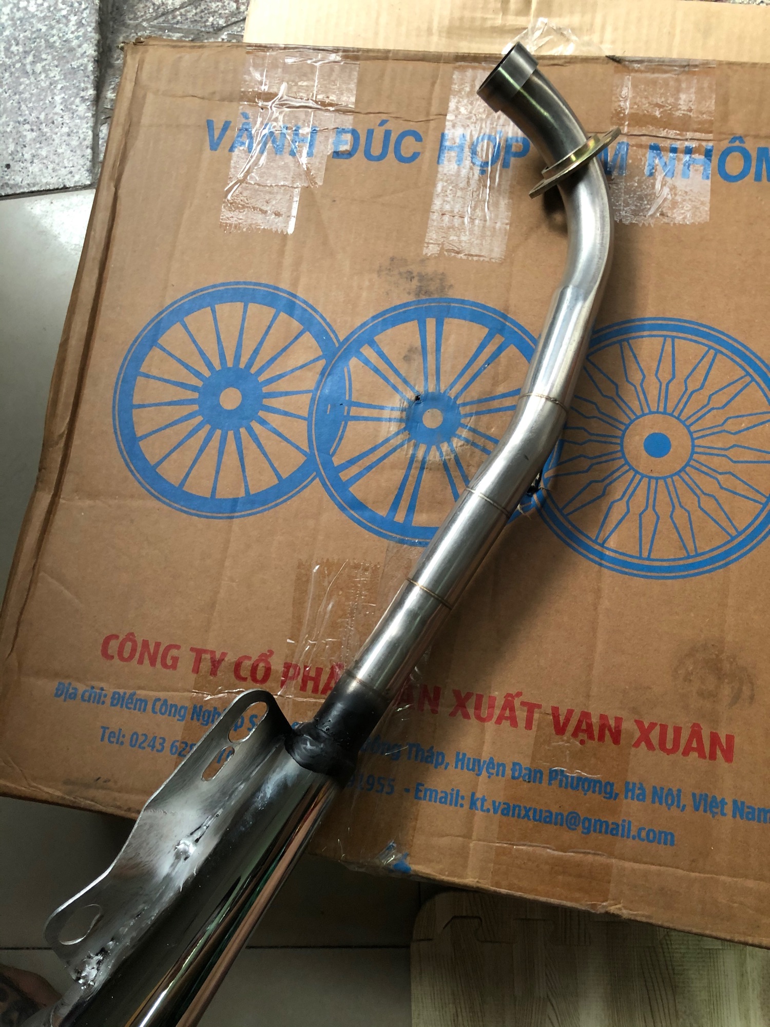 [HCM]Pô Wave 110  đít đen  cổ inox móc hơi sẵn
