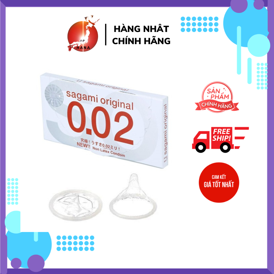 Bao cao su Sagami Original 0.02 siêu mỏng - nhập khẩu Nhật Bản