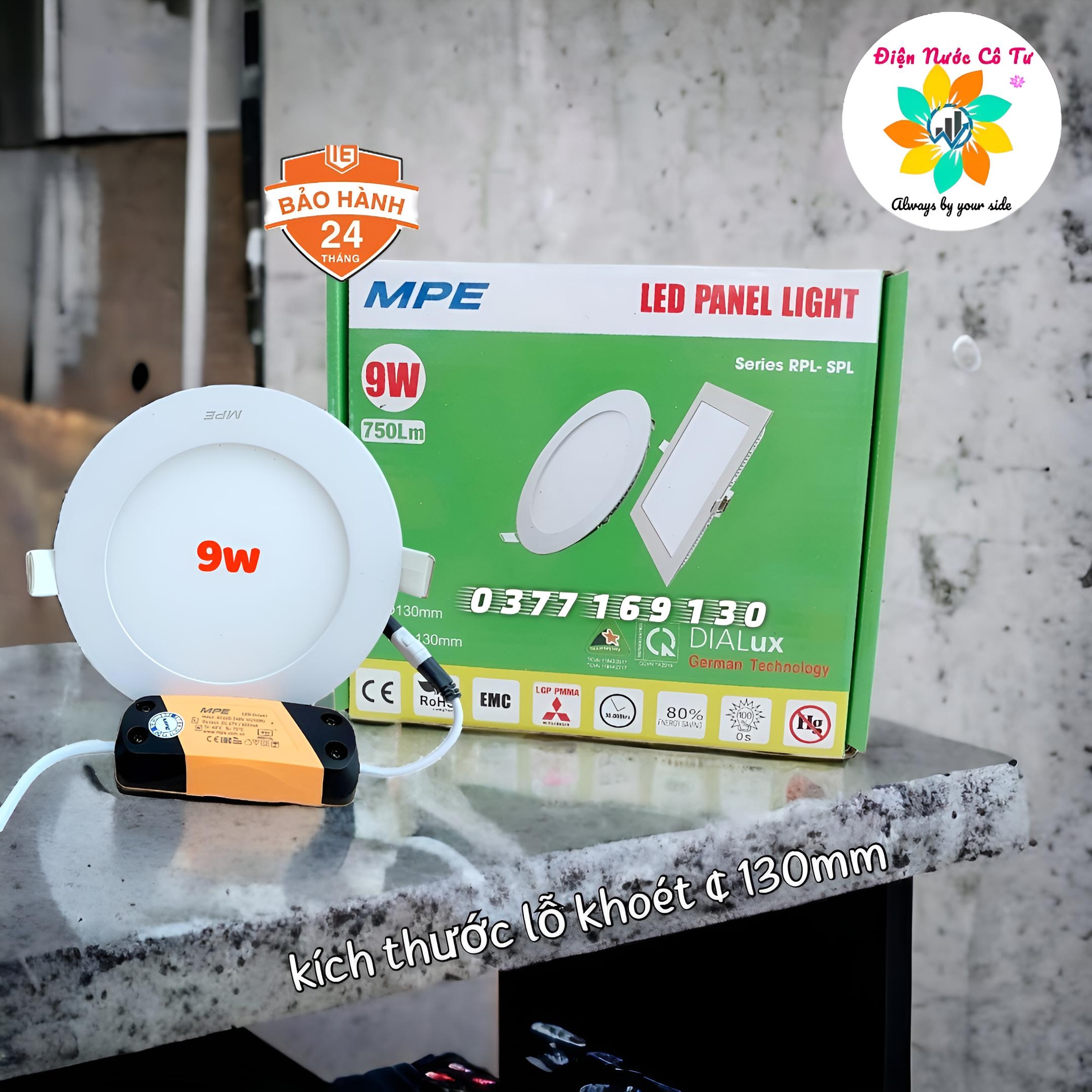 Đèn led âm trần 9w cao cấp mpe