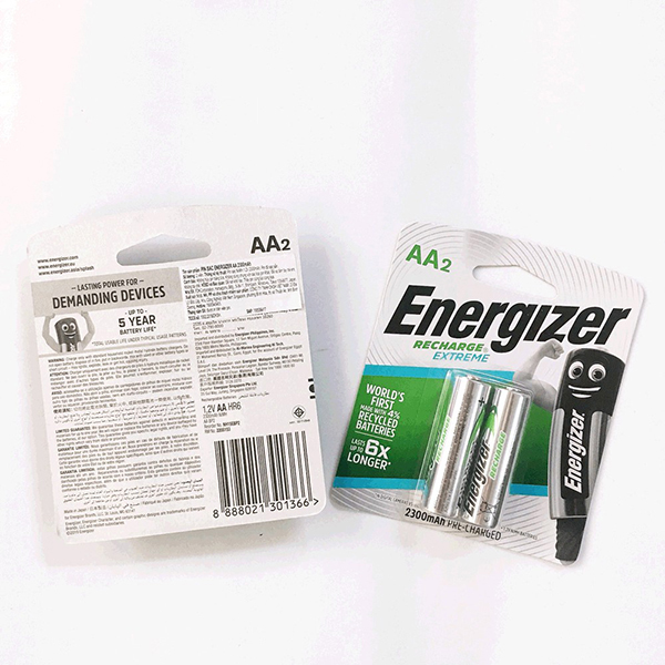 Combo 2 vỉ Pin sạc AA  Energizer 2300mah (1 vỉ 2 viên)