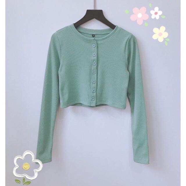 Áo Croptop Khoác Cúc Tròn - K024