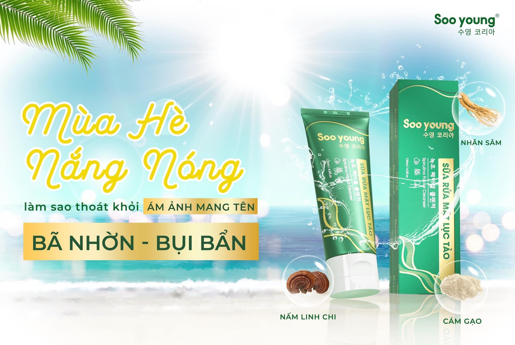 Combo 3 tuýp rửa mặt lục tảo SOOYOUNG
