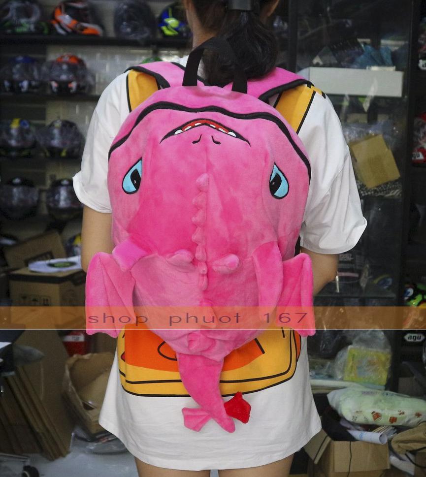 Balo Rồng Khủng Long size lớn, Kute , loại vải nhung, bảo hành 12 tháng