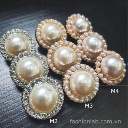 Khuy giả ngọc trai lớn 25mm (chiếc)
