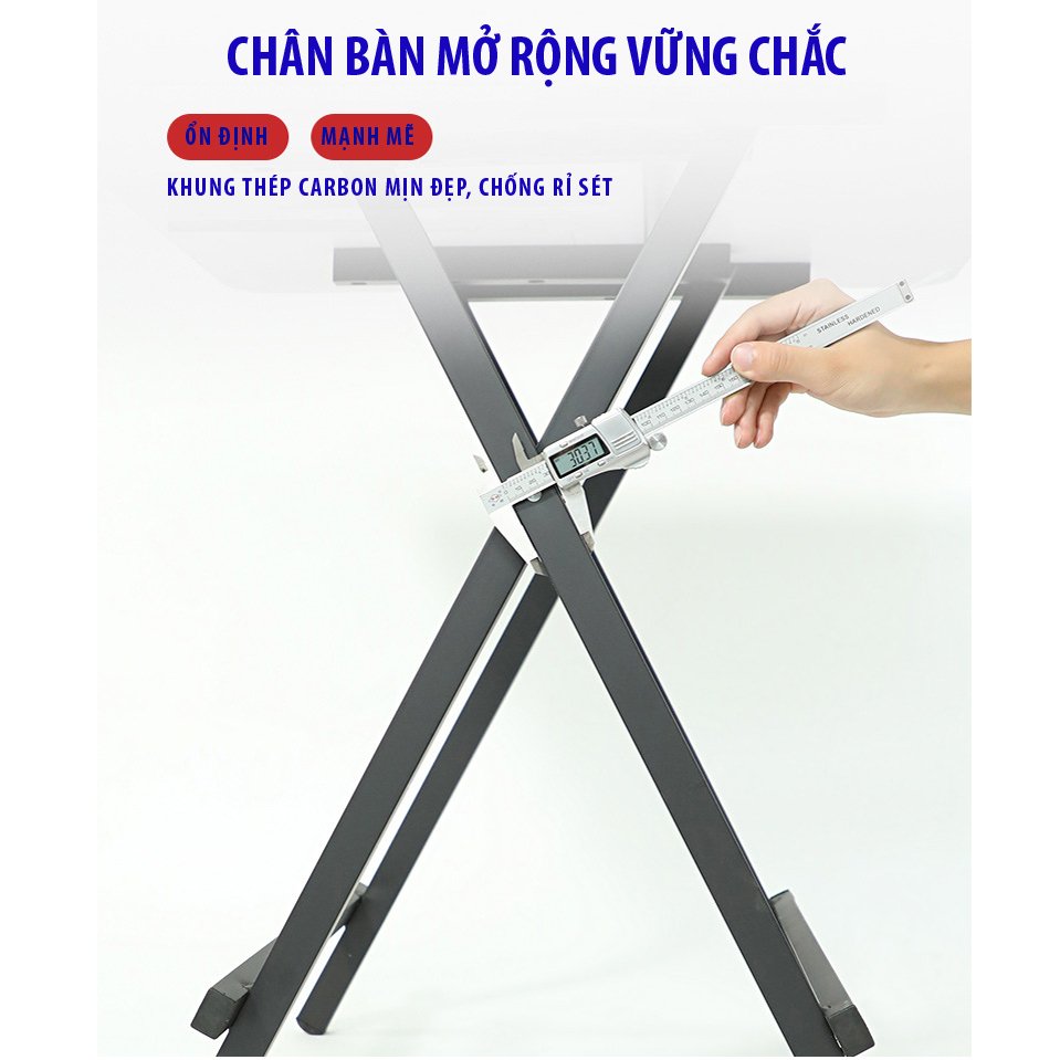 Bộ Bàn Ăn + 4/6 Ghế Gấp Gọn, Thông Minh, Mặt Gỗ MDF Chống Ẩm, Khung Thép Cường Lực Sơn Tĩnh Điện. KT 100x60cm