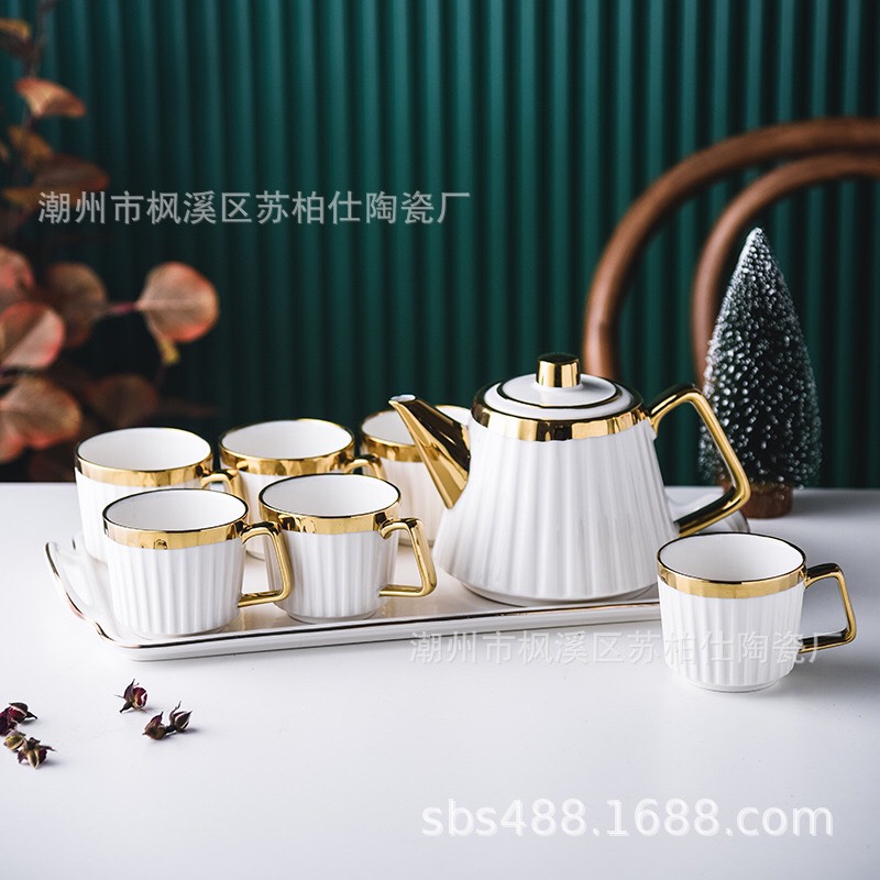 Bộ ấm chén trà bằng sứ cao cấp!!!