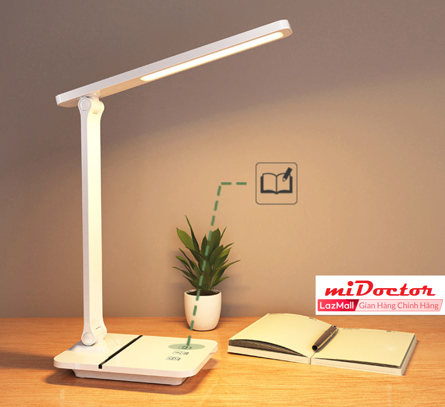 [3 CHẾ ĐỘ SÁNG - CẢM ỨNG] Đèn Để Bàn Học LED USB Di Động Cao Cấp Có Thể Gập Hai Chỗ – 03 Chế Độ Ánh Sáng Vàng Bảo Vệ Mắt Chống Cận, Đèn Học Chống Cận Thị - Hàng Chính Hãng miDoctor
