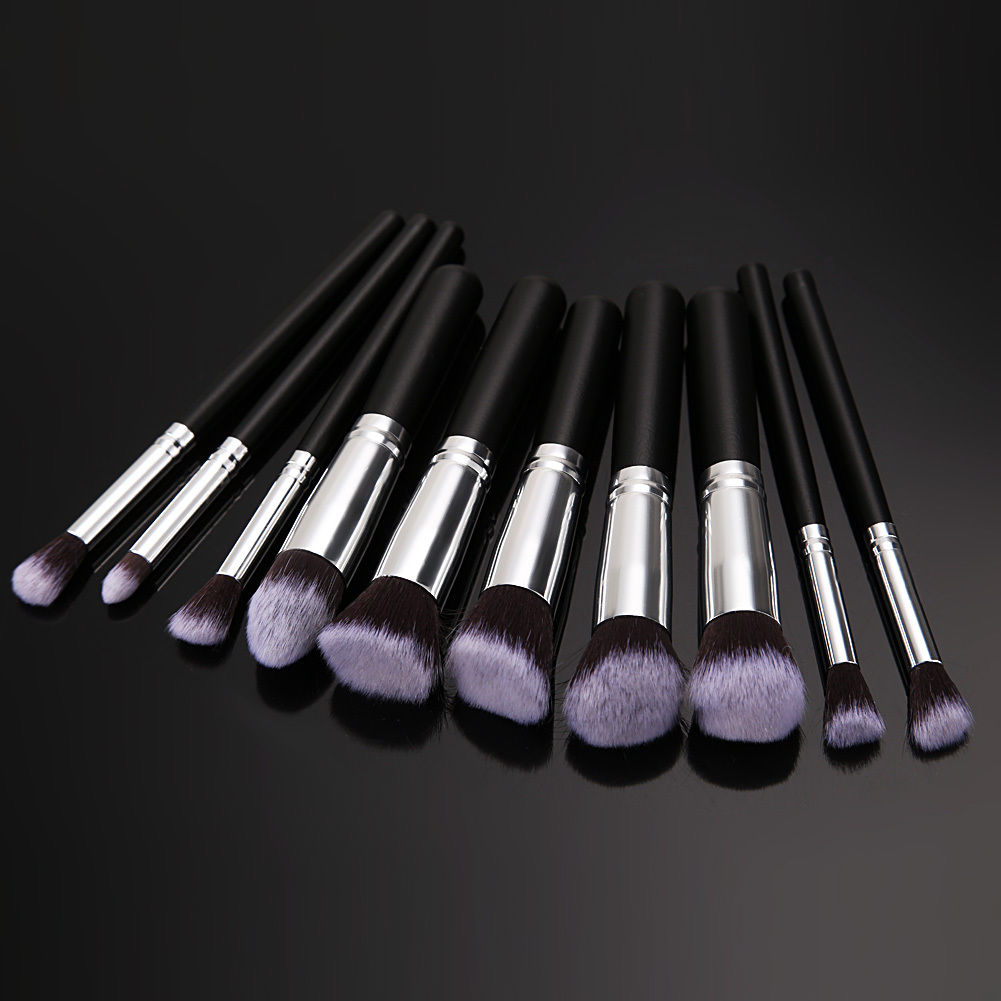 [HCM]Cọ trang điểm 10 món kèm bao da bảo vệ Pro Comestic Makeup Sets