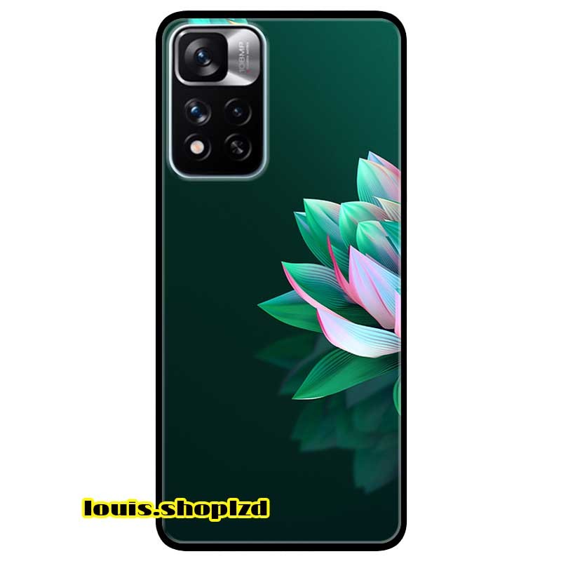 Ốp lưng dành cho xiaomi redmi note 11 pro 5g mẫu sen xanh lá