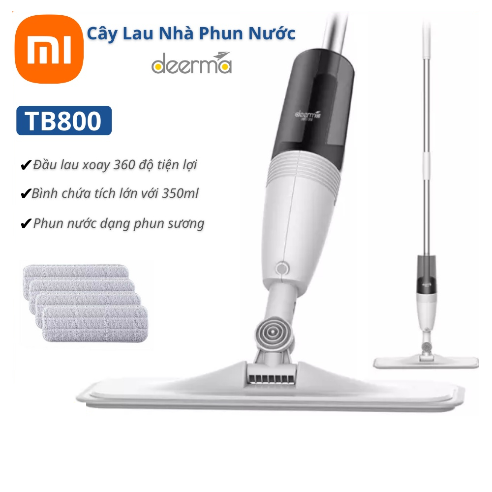 Có sẵn Siêu sale Cây lau nhà thông minh phun sương, Cây lau nhà 360 Xiaomi