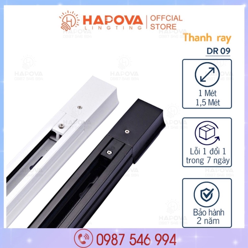 Bảng giá Thanh ray đèn rọi HAPOVA DR 09